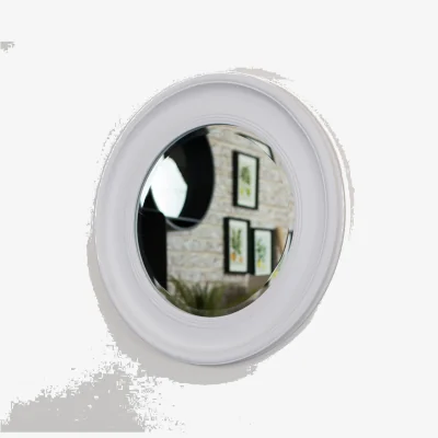 The Range Round Vintage White Wall Mirror 60cm x 60cm - White