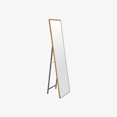 The Range Modern Rectangular Full-Length Mirror - Natural Wood