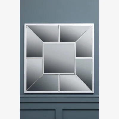 The Range Glitzy Large Circular Wall Mirror - Silver