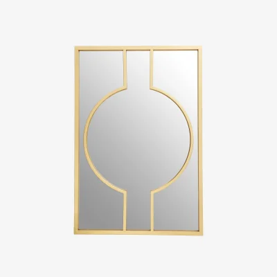 The Range Brussels Baroque Rectangular Gold Finish Wall Mirror - Silver