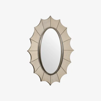 The Range Matt Black Small Square Wall Mirror - Gold