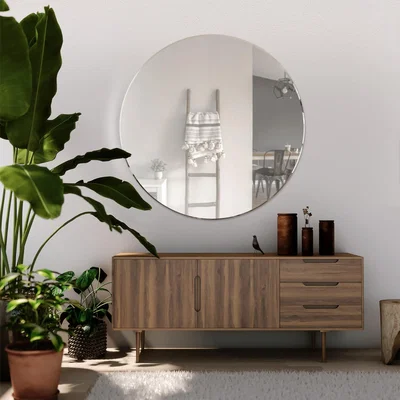 The Range MirrorOutlet Glass Bevelled Classic Design Round Mirror 100 x 100CM