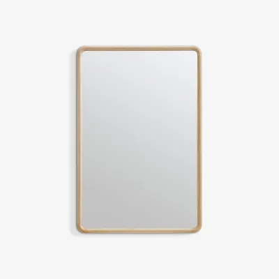 The Range Rowena Large Wooden 120x80cm Rectangle Wall Mirror - Oak