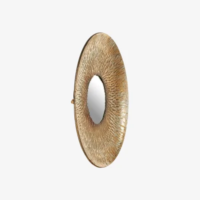 The Range Juliet Champagne Oval Framed Wall Mirror - Gold