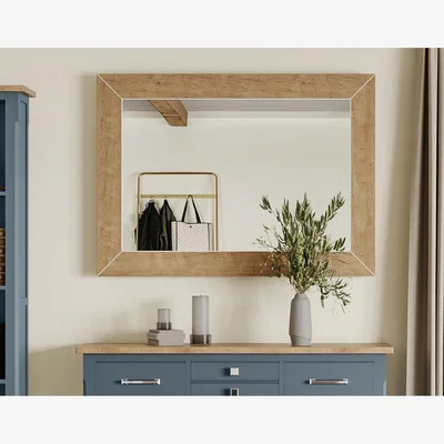 The Range Signature Blue Mirror (Hangs Landscape  Portrait) - Blue
