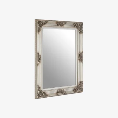 The Range Stag Antler Brown and Nickel Finish Wall Mirror - Silver