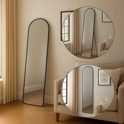 The Range Neo Full Length Mirror with Metal Frame - Copper - Black