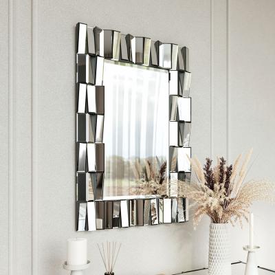 The Range Knightsbridge Rectangle Wall Mirror - Grey Silver