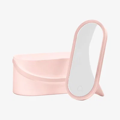 The Range Cosmetic Case LED Mirror  - Pink
