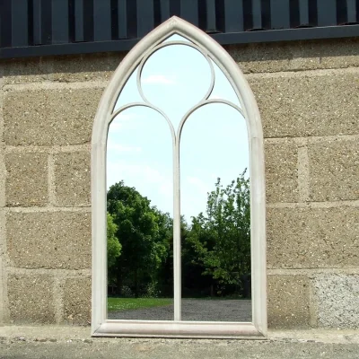 The Range Multicolor Arched Top Wall Mount Plastic Mirror 90x60x4 Cm - White Brush