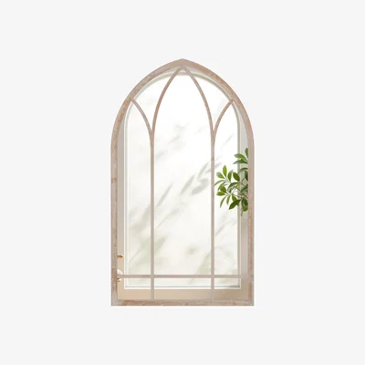 The Range Arched Farmhouse Wall Mirror - Grey