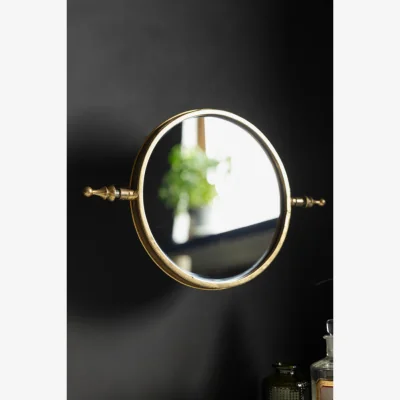 Rockett St George Vintage-Style Gold Vanity Wall Mirror
