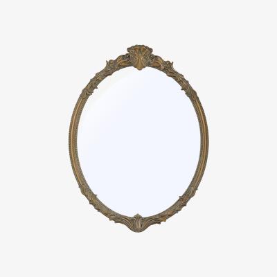The Range Oval Decorative Mirror with Carved Frame - Gold