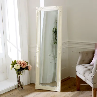 The Range Ornate Tall Slim Mirror 47cm x 142cm - Cream