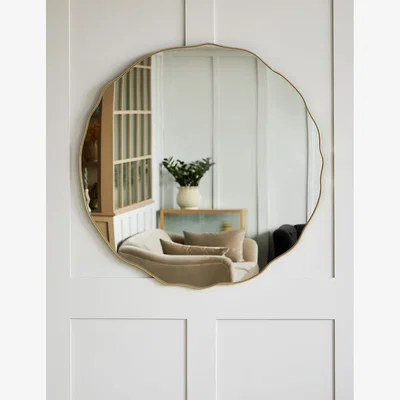 Rose & Grey Frill Frame Mirror
