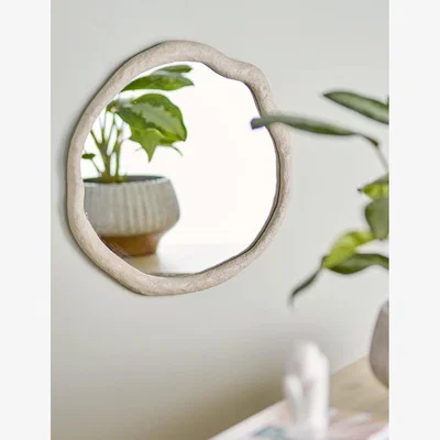 Rose & Grey Abstract Sand Mirror