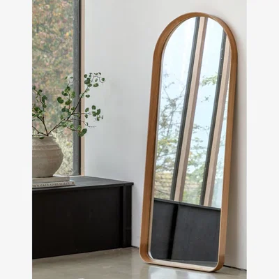 Rose & Grey Linna Oak Leaner Mirror
