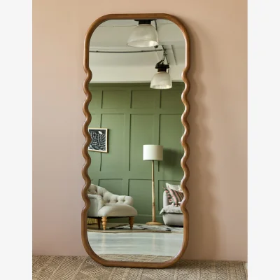 Rose & Grey Large Wavy Mirror