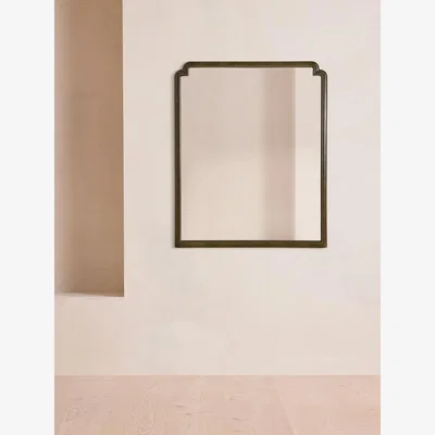 Soho Home Lennox Wall Mirror, Olive Oak Burl