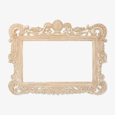 Sazy Carmen Rectangular Wooden Mirror, Dark Grey, 90x120 cm