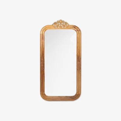 Sazy Elodie Wooden Floor Mirror, Natural, 90x180 cm