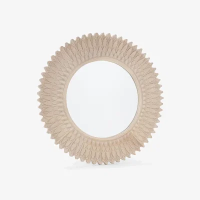 Sazy Coral Oval Mirror, Beige, 118x118 cm
