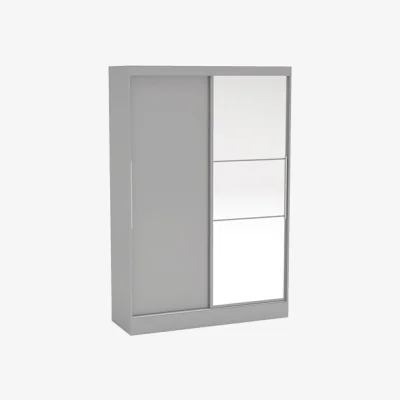 Teddy Beau Birlea Lynx 2 Door Sliding Mirror Robe Grey