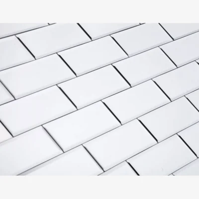 Teddy Beau Maison Reproductions Mirror Wall Tiles / White / Rectangular