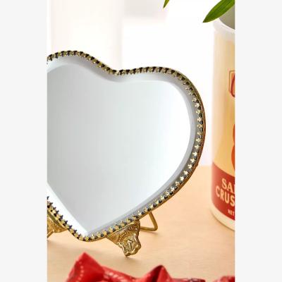 Urban Outfitters Mini Heart Mirror - Gold 15cm x 13cm at Urban Outfitters