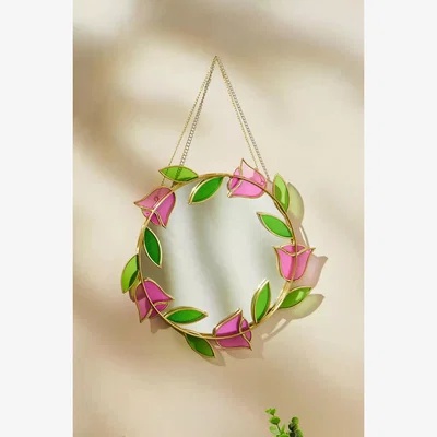 Urban Outfitters Glass Tulip Mirror - Pink ALL at Urban Outfitters