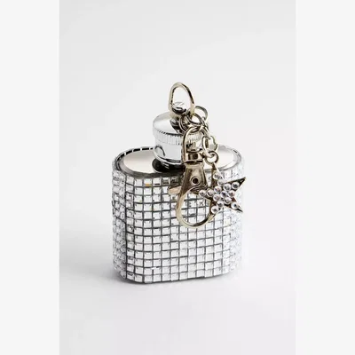 Urban Outfitters Mirror Hip Flask Keyring - Silver ALL at Urban Outfitters