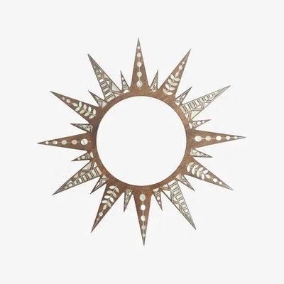 Wolf & Badger Sun Marquetry Mirror Wall Decor | Sherie Boutik