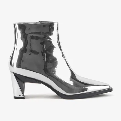 Wolf & Badger Women's Poly Bootie Mid - Mirror Silver | 5.5 Uk | United Nude