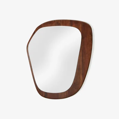 Westwing Wall Mirror Ayda with Acacia Wood Frame