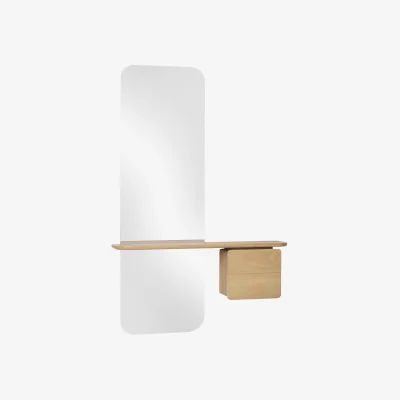 Westwing Wall Mirror One More Look with Wooden Shelf