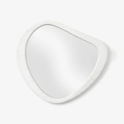 Westwing Wall Mirror Meringue with Marble Frame