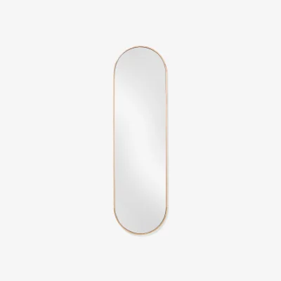 Westwing Oval Full length Mirror Avery with Oak Wood Frame