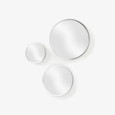Westwing Round Wall Mirrors Set Ida, Set of 3