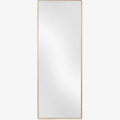 Westwing Square Leaner Mirror Avery with Oak Wood Frame