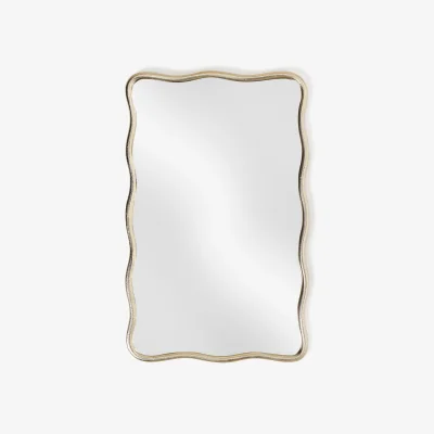 Westwing Wall Mirror Reggie with Wavy Metal Frame