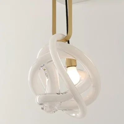 Amara SkLO - Wrap Pin Pendant 1.21 - White & Brushed Brass
