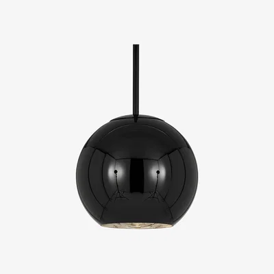 Amara Tom Dixon - Copper Black Round Pendant Light - 25cm