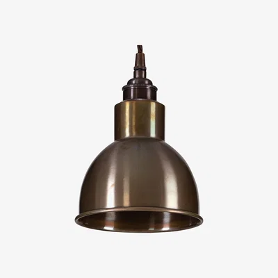 Amara Old School Electric - Churchill Pendant Ceiling Light - Antique Brass