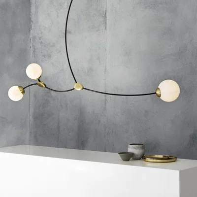 Amara CTO Lighting - Ivy 3 Lights Ceiling Pendant - Opal Glass