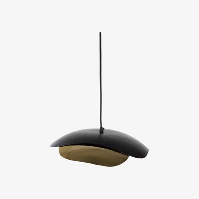 Amara Retreat - Black & Brass Wave Pendant Light