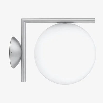 Amara Flos - IC Wall/Ceiling Outdoor Light - W1 - Brushed Stainless Steel