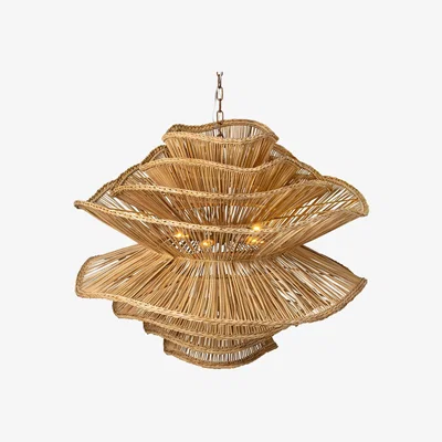 Amara Made Goods - Alondra Chandelier - Natural Rattan