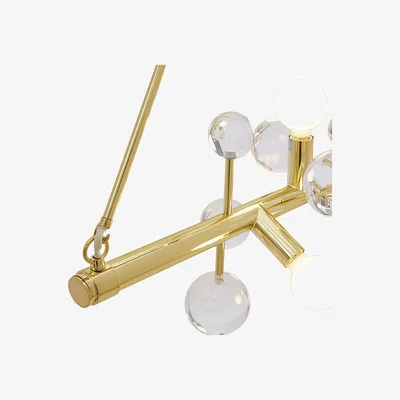 Amara Jonathan Adler - Globo 6 Light Linear Chandelier - Clear