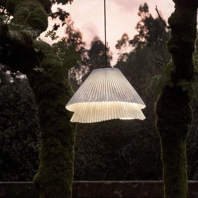 Amara A by Arturo Alvarez - Tempo Vivace Outdoor Ceiling Light - White