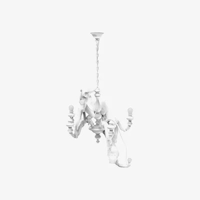 Amara Seletti - Monkey Chandelier Ceiling Light - White